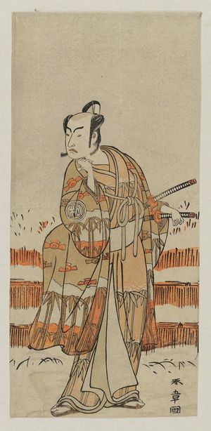 Katsukawa Shunsho: Actor Nakamura Jangoro II as Yoritomo - Museum of Fine Arts