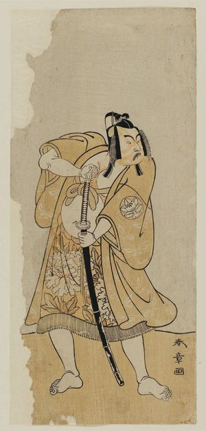 Katsukawa Shunsho: Actor Ichikawa Uzaemon as Goro Tokimune - Museum of Fine Arts