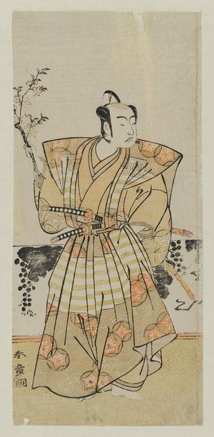 勝川春章: Actor Ichikawa Yaozo II as Fuji Sakonnosuke - ボストン美術館