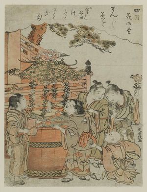 北尾重政: The Fourth Month (Shigatsu), from an untitled series of Twelve Months - ボストン美術館