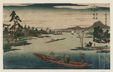Utagawa Hiroshige: Late Spring at Massaki (Massaki boshun no kei), from the series Famous Places in the Eastern Capital (Tôto meisho) - Museum of Fine Arts