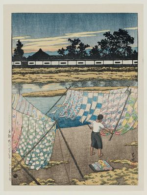 Kawase Hasui: Evening at the Kamo River in Kyoto (Kyôto Kamogawa no yûgure), from the series Selected Views of Japan (Nihon fûkei senshû) - Museum of Fine Arts