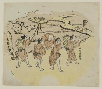 Ishikawa Toyomasa: Country Children Imitating a Procession - Museum of Fine Arts