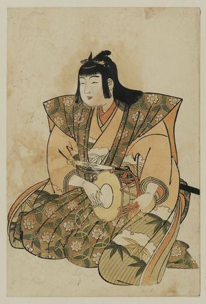 Kitao Shigemasa: Large Hand Drum, from an untitled set of Five Musicians (Gonin-bayashi) - Museum of Fine Arts