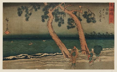 Utagawa Hiroshige: No. 30 - Hamamatsu, from the series The Tôkaidô Road - The Fifty-three Stations (Tôkaidô - Gojûsan tsugi), also known as the Reisho Tôkaidô - Museum of Fine Arts
