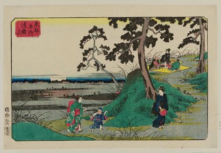 Utagawa Hiroshige, 歌川広重 (Utagawa Hiroshige I)による浮世絵「Dôkan Hill (Dôkan-yama), from the series Famous Places in the Eastern Capital (Tôto meisho)」