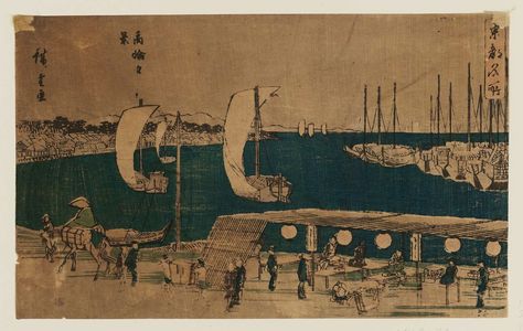 歌川広重: Evening View of Takanawa (Takanawa yûkei), from the series Famous Places in the Eastern Capital (Tôto meisho) - ボストン美術館