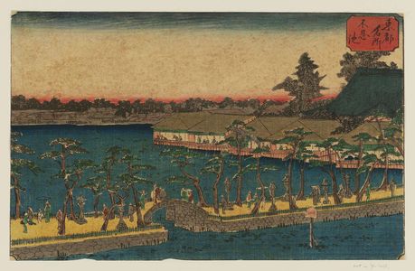 歌川広重: Shinobazu Pond (Shinobazu ike), from the series Famous Places in the Eastern Capital (Tôto meisho) - ボストン美術館