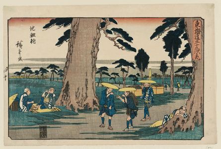 Utagawa Hiroshige: Chiryû, from the series The Fifty-three Stations of the Tôkaidô Road (Tôkaidô gojûsan tsugi no uchi), also known as the Gyôsho Tôkaidô - Museum of Fine Arts