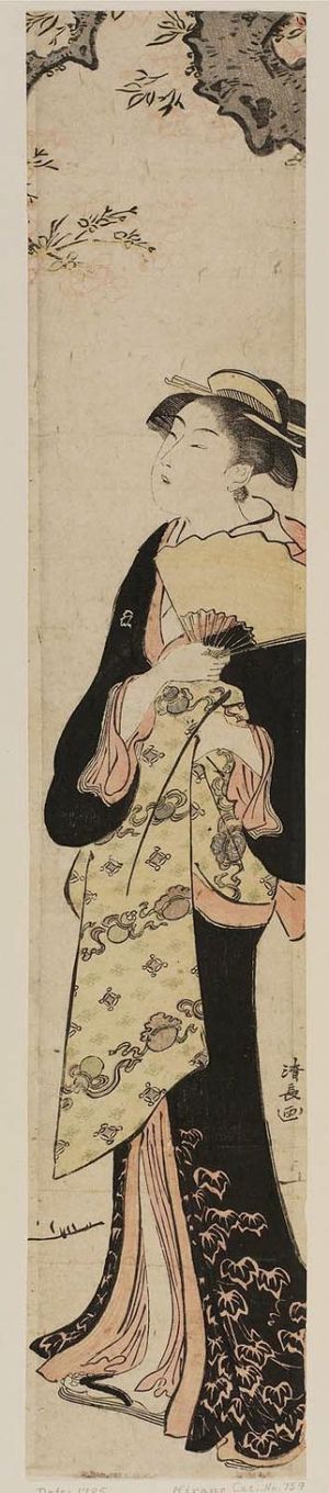 Torii Kiyonaga: Woman Admiring Cherry Blossoms - Museum of Fine Arts