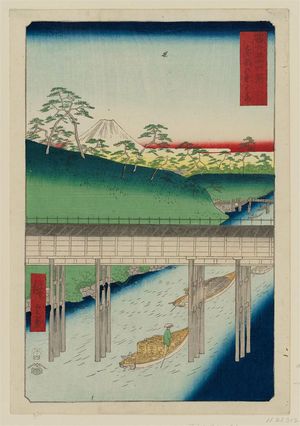 Utagawa Hiroshige: Ochanomizu in Edo (Tôto Ochanomizu), from the series Thirty-six Views of Mount Fuji (Fuji sanjûrokkei) - Museum of Fine Arts