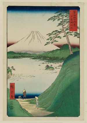 歌川広重: Misaka Pass in Kai Province (Kai Misaka-goe), from the series Thirty-six Views of Mount Fuji (Fuji sanjûrokkei) - ボストン美術館