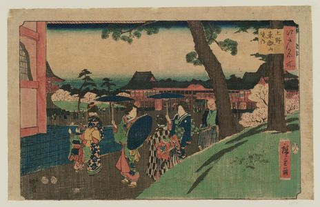 Utagawa Hiroshige: Precincts of the Tôeizan Temple at Ueno (Ueno Tôeizan keidai), from the series Famous Places in Edo (Edo meisho) - Museum of Fine Arts