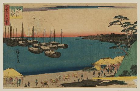 歌川広重: Moon at Takanawa (Takanawa no tsuki), from the series Three Views of Famous Places in Edo (Edo meisho mittsu no nagame) - ボストン美術館