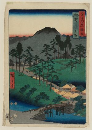 Utagawa Hiroshige: Iga Province: Ueno (Iga, Ueno), from the series Famous Places in the Sixty-odd Provinces [of Japan] ([Dai Nihon] Rokujûyoshû meisho zue) - Museum of Fine Arts