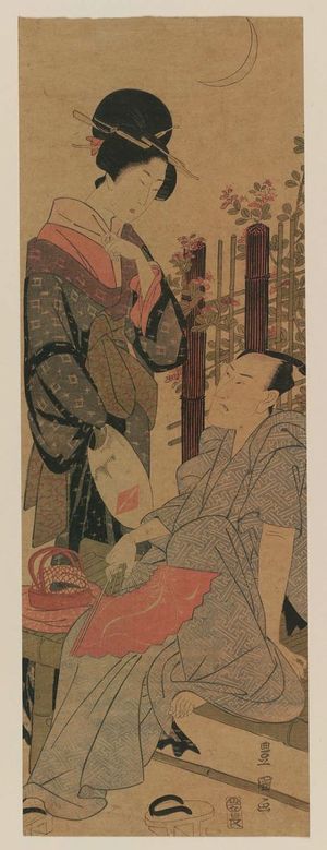 Utagawa Toyokuni I: Actor and Woman - Museum of Fine Arts