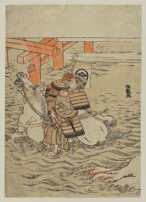 Isoda Koryusai: Battle of Uji Bridge - Museum of Fine Arts