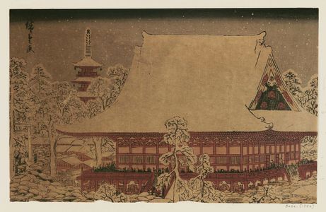 Utagawa Hiroshige: Year-end Fair at Kinryûzan Temple in Asakusa (Asakusa Kinryûzan toshi no ichi), from the series Famous Places in the Eastern Capital (Tôto meisho) - Museum of Fine Arts