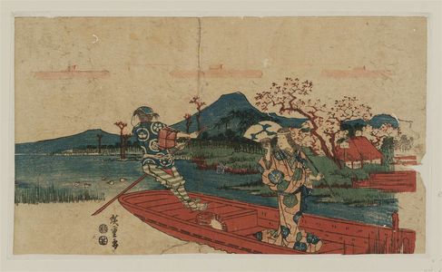 Utagawa Hiroshige, 歌川広重 (Utagawa Hiroshige I)による浮世絵「The Nô Play Sumidagawa」