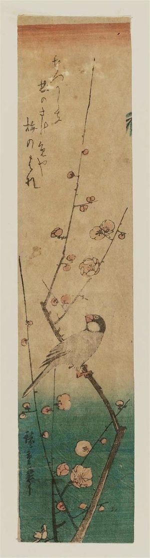 Utagawa Hiroshige: Finch on Plum Branch - Museum of Fine Arts