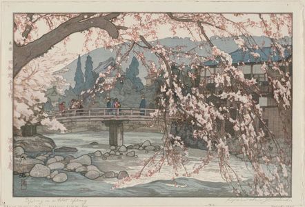 Yoshida Hiroshi: Spring in a Hot Spring (Onsen no haru) - Museum of Fine Arts