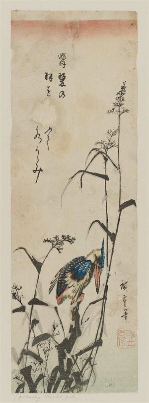 Utagawa Hiroshige: Kingfisher and Reeds - Museum of Fine Arts