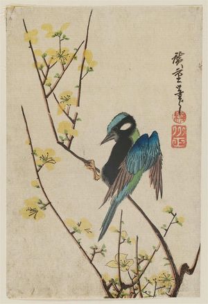 Utagawa Hiroshige: Bird on Flowering Branch - Museum of Fine Arts