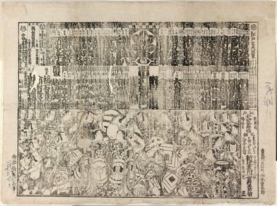 Torii Kiyonaga: Kabuki theater program (tsuji banzuke) - Museum of Fine Arts