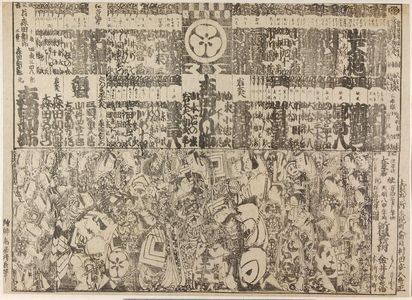 Torii Kiyonaga: Kabuki theater program (tsuji banzuke) - Museum of Fine Arts