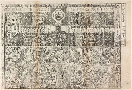 Torii Kiyonaga: Kabuki theater program (tsuji banzuke) - Museum of Fine Arts