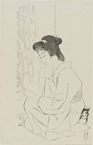 Hashiguchi Goyo: Pocket Mirror (Futokoro kagami) - Museum of Fine Arts