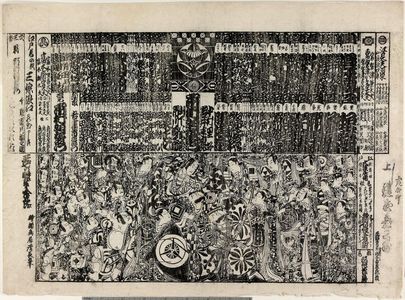 Torii Kiyonaga: Kabuki theater program (tsuji banzuke) - Museum of Fine Arts