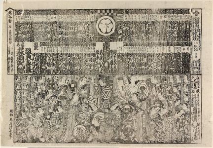 Torii Kiyonaga: Kabuki theater program (tsuji banzuke) - Museum of Fine Arts