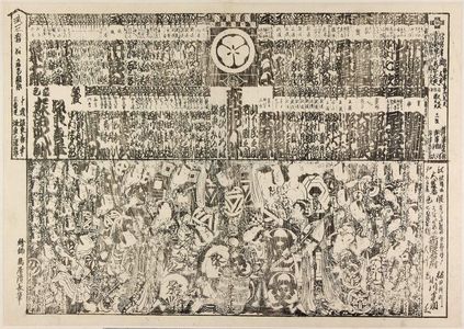 Torii Kiyonaga: Kabuki theater program (tsuji banzuke) - Museum of Fine Arts