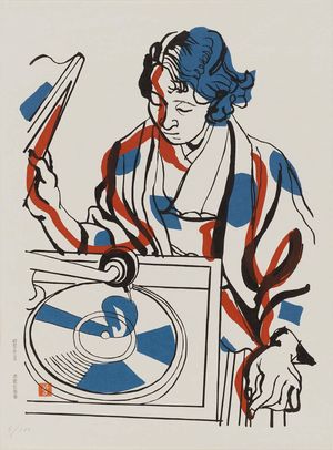 Yasui Sôtarô: Girl listening to a record player - Museum of Fine Arts