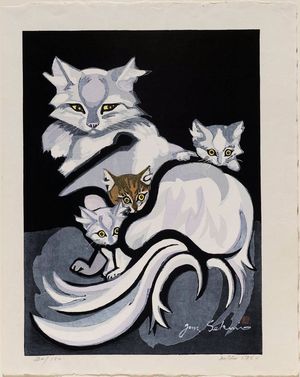 Sekino Jun'ichiro: Cat and Three Kittens - Museum of Fine Arts