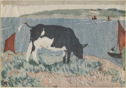 山本鼎: Cow - ボストン美術館