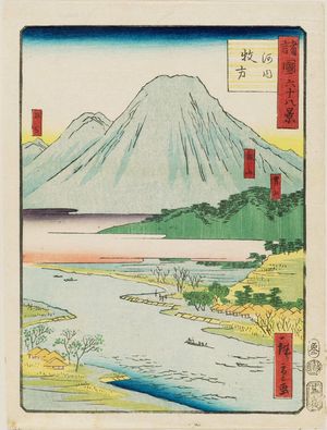 二歌川広重: Kawachi Province: Hirakata (Kawachi, Hirakata), from the series Famous Places in the Sixty-odd Provinces [of Japan] ([Dai Nihon] Rokujûyoshû meisho zue) - ボストン美術館