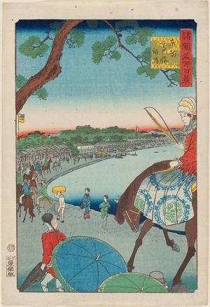 二歌川広重: The Seashore at Takanawa in Edo (Tôto Takanawa kaigan), from the series One Hundred Famous Views in the Various Provinces (Shokoku meisho hyakkei) - ボストン美術館