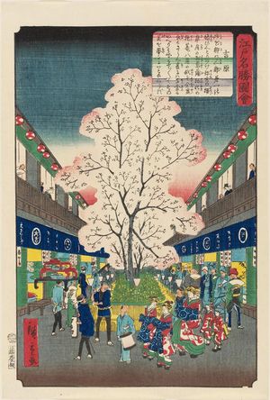 二歌川広重: The Yoshiwara (Yoshiwara), from the series Views of Famous Places in Edo (Edo meishô zue) - ボストン美術館