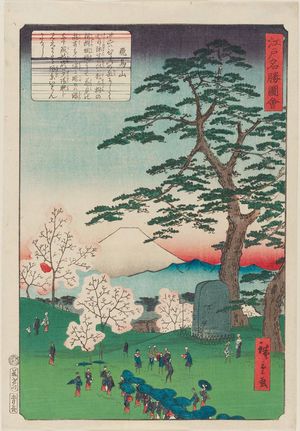 二歌川広重: Asuka Hill (Asukayama), from the series Views of Famous Places in Edo (Edo meishô zue) - ボストン美術館