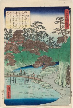 Utagawa Hiroshige II: Takinogawa, from the series Views of Famous Places in Edo (Edo meishô zue) - Museum of Fine Arts