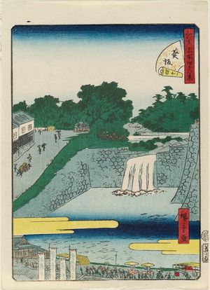 二歌川広重: No. 41, Aoizaka, from the series Forty-Eight Famous Views of Edo (Edo meisho yonjûhakkei) - ボストン美術館