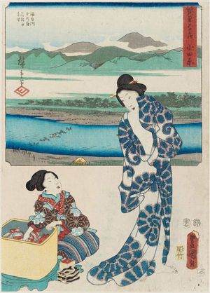 Utagawa Hiroshige: Odawara, from the series The Fifty-three Stations [of the Tôkaidô Road] by Two Brushes (Sôhitsu gojûsan tsugi) - Museum of Fine Arts
