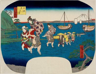 Utagawa Hiroshige, 歌川広重 (Utagawa Hiroshige I)による浮世絵「Kisarazu in Kazusa Province (Kazusa Kisarazu), from the series Famous Places of Awa, Kazusa, and Shimôsa Provinces (Bôsô Meisho)」