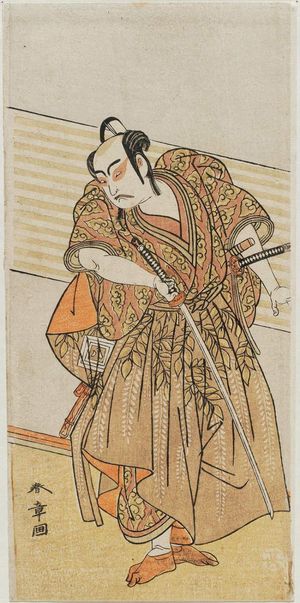Katsukawa Shunsho: Actor Ichikawa Yaozo II as Takenari - Museum of Fine Arts