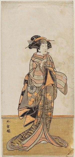 Katsukawa Shunsho: Actor Nakamura Noshio as Ayaginu (?) - Museum of Fine Arts