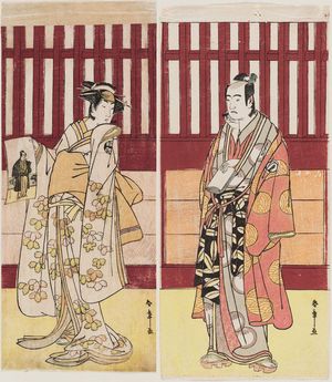 Katsukawa Shunsho: Actors Osagawa Tsuneyo II and Sawamura Sojuro III - Museum of Fine Arts