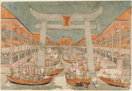 歌川豊春: Itsukushima Shrine - ボストン美術館
