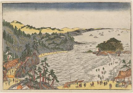 歌川豊春: The Bay of Enoshima - ボストン美術館